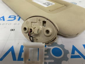 Left visor Lexus RX350 RX450h 10-15 beige, without hook, for dry cleaning, crack in fastening