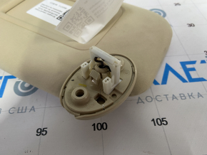 Left visor Lexus RX350 RX450h 10-15 beige, without hook, scratches on plastic, crack in mount, cut