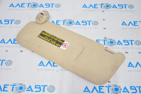 Right visor Lexus RX350 RX450h 10-15 beige, without hook, for dry cleaning, crack in fastening