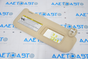 Right visor Lexus RX350 RX450h 10-15 beige, without hook, crack in fastening