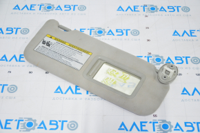 Right visor Lexus RX350 RX450h 10-15 gray, without hook, for dry cleaning, crack in fastening
