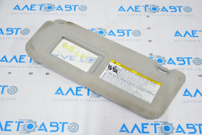 Left visor Lexus RX350 RX450h 10-15 gray, without hook, dry-cleanable