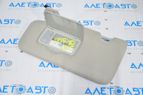 Left visor Subaru Forester 19- SK gray, under the sunroof, without a hook, with illumination