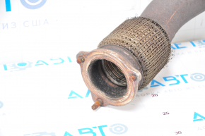 Exhaust line middle part Audi A4 B8 13-16 rest 2.0T, broken studs, dented, torn mesh