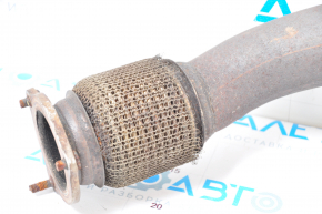 Exhaust line middle part Audi A4 B8 13-16 rest 2.0T, broken studs, dented, torn mesh