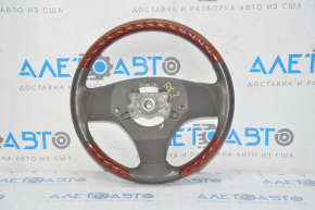 Bare steering wheel Lexus ES350 07-09 gray leather, dark wood, scratches, bumps, burnt wood