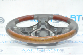 Bare steering wheel Lexus ES350 07-09 gray leather, dark wood, scratches, bumps, burnt wood