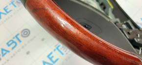 Bare steering wheel Lexus ES350 07-09 gray leather, dark wood, scratches, bumps, burnt wood