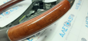 Bare steering wheel Lexus ES350 07-09 gray leather, dark wood, scratches, bumps, burnt wood