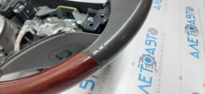 Bare steering wheel Lexus ES350 07-09 gray leather, dark wood, scratches, bumps, burnt wood