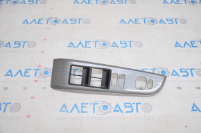 Front left window lifter control trim Toyota Camry v50 12-14 usa, gray wood, scratches
