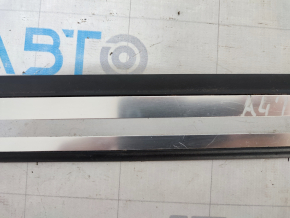 Door sill trim outer front left Audi A4 B8 08-16 sedan chrome, broken crepe, scratches