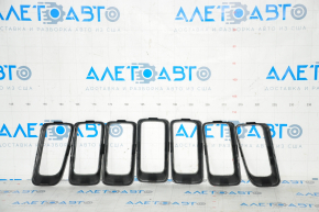 Chrome inserts in the radiator grille Jeep Compass 11-16 black set 7 pcs