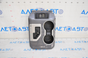 Center console trim with cup holders Toyota Camry v50 12-14 usa gray wood, scratches