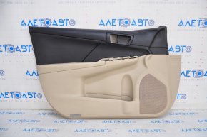 Door trim card front left Toyota Camry v50 12-14 usa beige, plastic turned white, scratch
