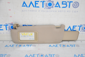 Left visor Toyota Camry v50 12-14 usa beige, without hook, without backlight, for dry cleaning