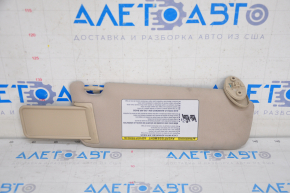 Left visor Toyota Camry v50 12-14 usa beige, without hook, without backlight, for dry cleaning