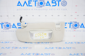 Left visor Ford Edge 15 - gray, with control, without hook, for cleaning