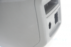 Central console with armrest Ford Edge 19- black, Titanium, leather armrest, scratches
