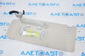 Left visor Jeep Cherokee KL 14-18 gray, with control, dry-cleanable, without hook