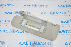 Left visor Chevrolet Volt 11-15 light gray, with backlight, without hook, for dry cleaning