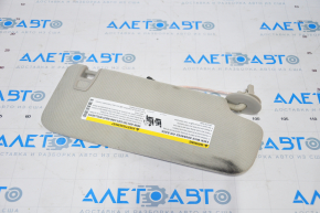 Left visor Chevrolet Volt 11-15 light gray, with backlight, without hook, for dry cleaning