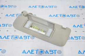 Left visor Chevrolet Volt 11-15 light gray, with backlight, without hook, broken mount