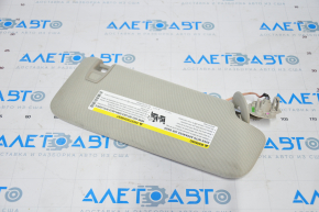 Left visor Chevrolet Volt 11-15 light gray, with backlight, without hook, broken mount