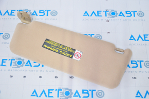 Right sun visor for Lexus GS350 GS450h 07-09, beige, without hook