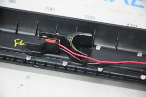 Front left door sill trim Ford Edge 15 - black with backlight, broken mount, scratches, nicks on chrome