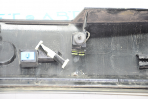 Jeep Compass 17-21 tailgate trim under glass, with chrome molding, without license plate light strip, broken fastener, scratches on chrome,