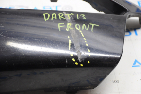 Front bumper trim center Dodge Dart 13-16 drilled, dents, scratches