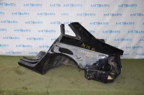 Quarter wing rear left Audi A4 B8 08-16 sedan, black, dents, bump
