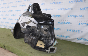 Quarter wing rear left Audi A4 B8 08-16 sedan, black, dents, bump