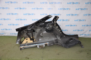Quarter wing rear left Audi A4 B8 08-16 sedan, black, dents, bump