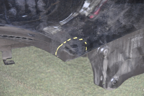 Quarter wing rear left Audi A4 B8 08-16 sedan, black, dents, bump
