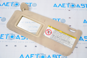 Left visor Lexus IS 14-20 beige, without hook, dry-cleanable