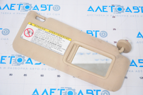 Right visor Lexus IS 14-20 beige, without hook, dry-cleanable