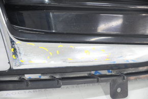 Front bumper grille right Ford Edge 19- under fog lights with chrome molding, sand
