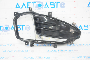 Front bumper grille right Ford Edge 19- under fog lights with chrome molding, sand