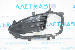 Front bumper grille left Ford Edge 19- under fog lights with chrome molding, sand