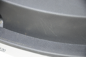 Door trim card front right Ford Edge 19-23 black Titanium, insert and armrest black leather, white stitching, for Bang & Olufsen music, scratches