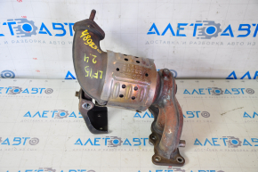 Exhaust manifold with catalytic converter Hyundai Sonata 15-19 2.4