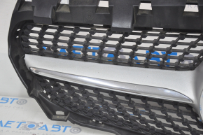 Grille radiator grill assembly Mercedes CLA 14-16 mesh, with emblem, sand on chrome