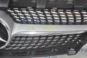 Grille radiator grill assembly Mercedes CLA 14-16 mesh, with emblem, sand on chrome