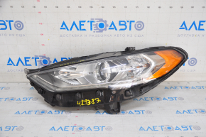 Headlight front left complete Ford Fusion mk5 17-20 halogen, with DRL, sand, breakage of the fastener