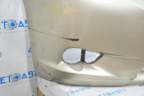Front bumper bare Toyota Sienna 11-17 gold, broken, fastened, pressed, crack, scratches