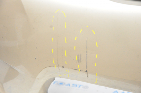 Front bumper bare Toyota Sienna 11-17 gold, broken, fastened, pressed, crack, scratches