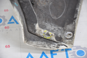 Rear bumper lip Ford Fusion mk5 13-18 for 1 pipe, white, pressed, scratches, cracked mount