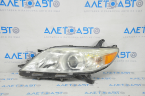 Headlight front left Toyota Sienna 11-20 bare halogen, for polishing, micro-cracks